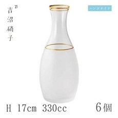 [일본정품수입]덕리 330cc 6개 소금 H17cm 요시누마 유리(WLF) 유리가 깨끗한 수제 식기 멋쟁이 프로, 한개옵션1