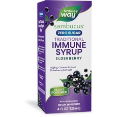엘더베리 시럽 NaturesWay Sambucus Sugar-Free Elderberry Syrup 삼부커스 무설탕 8 fl.oz, 120ml, 1개