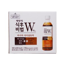 코카콜라 태양의 식후비법 W차 식이섬유차 500mLx12, 12개, 500ml