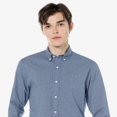 [라코스테] 남성 옥스포드 나노 깅엄 체크 셔츠 CH756E-53N 166