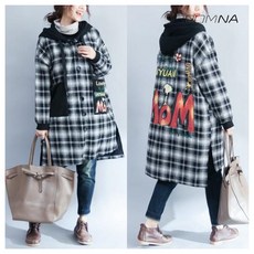 [바쿠]여성 빅사이즈 스누피 후드 기모 재킷[1159kw14215]