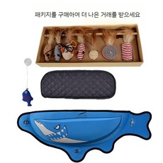 고양이 창문해먹 윈도우해먹 구름다리 검은 잉어, E. 큰 상어+장난감, 고양이 둥지, 1개