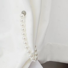 커튼묶기 커텐 자석 진주 후사고리 커튼타이백 정리 끈, 블랙, 1개