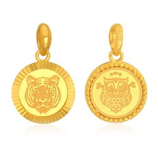 순금양면호랑이펜던트