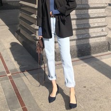 보이핏 아이스 연청 데님 청바지