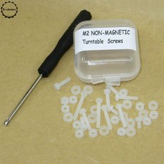 Thorens Non Magnetic Nylon ULM 턴테이블 헤드셸 장착 나사 세트 M24mm 15mm 전기 기기 부품, 없음