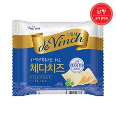 [남양] 드빈치 자연방목 : 체다 슬라이스 (60매/90매), 255g, 4개