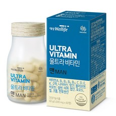 옵션확인필수 대상웰라이프 울트라종합비타민 맨 1박스 (1000mg x 60정) 남성영양보충용제품 정품보장 160492