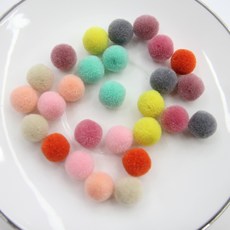 원단킹 3개] 1.4cm 양모펠트 방울폼폼 9color (5801022), 연노랑