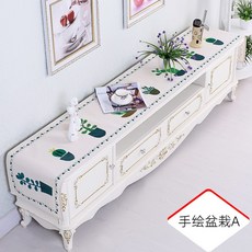거실 테이블 매트 TV다이 장식장 인테리어 식탁보, 그린 화분 A, 40x250cm