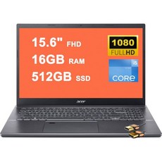 Acer Aspire 5 15 비즈니스 노트북 15.6 FHD LED백라이트 디스플레이 Intel OctaCore i512450H 프로세서 Beats i71355U 16GB R, 16GB RAM | 512GB SSD
