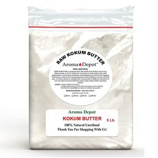 Aroma Depot 2.3kg(5파운드) Kokum 버터 비정제 피부 바디 및 모발에 좋습니다. 100% 순수 I 천연 I 냉압착 I 바디 버터 자외선 차단제 비누 데오드