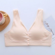 임산부 수유 브라 순면 앞버튼 얇은 속옷 단추형 편한 처짐 방지 브래지어 수유 브라