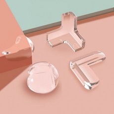 테이블 모서리 안전사고 방지 투명 PVC 보호쿠션 모서리안전 아기모서리보호대 안전가드 코너가드, 원형, 1개