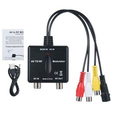 RF 변조기 출력 NTSC CH3 채널 PLL 제어 VHF 동작 주파수 M03 VHF 복조기 변환기 AV-RF 변조기, [01] Package, 1개