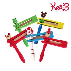 칼라 원목 라쳇x4개 라쳇악기 13x16.5cm 재롱잔치악기, 4개