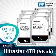 WD 울트라스타 4TB DC HC310 HUS726T4TALA6L4 (6 Pack) 5년 보증 - hus726t4tala6l4