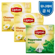 립톤 캐모마일 허브티 10TX2개+립톤 페퍼민트 10T 총30T, 1세트