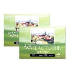 파브리아노 워터칼라 수채화용 점보 포스트카드 엽서패드형 A6 PC06 100매 200g, 2개