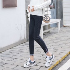 kirahosi 아늑한 임부복 임산부 가을 청바지 춘추 데님 팬츠 슬림 552호+ 덧신 증정 DP7fwgk9