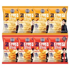 이지프로틴 고단백질 감자칩 소금빵맛 x 4 + 매콤치즈맛 x 4 단백질 스낵 2종 혼합, 1세트, 400g