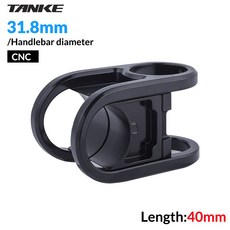 탱크자전거 31.8mm 고강도 단자 손잡이 CNC 알루미늄 합금산지차도로자전거 앞차클램프 28.6mm 0도 40mm 50mm 장공설계 초경량자전거자전거 손잡이 수직TS-90 산, 1개