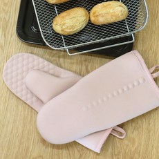 우디핑크실리콘오븐장갑