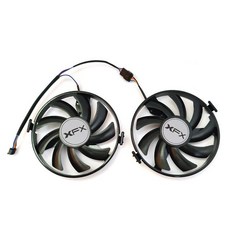 2개 FDC10U12S9-C FY09010H12LPB R9 370 GPU 팬 XFX 380 X R7 350 360 RX 460 560 그래픽 카 냉각