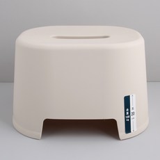 굽스토어 파스텔 스텝 스툴 욕실 목욕의자 베이지 로우 20cm, 1개