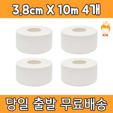 케이엠 스포츠 면 테이프 씨테이프 흰색, 4개