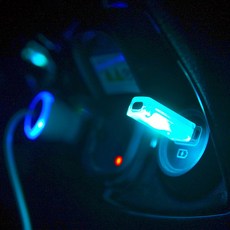 캔모어 차량용 레인보우 실내 USB LED 무드등, 1개, 멀티색상