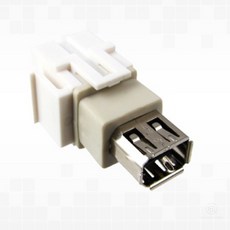 멀티미디어 IEEE1394A 6P 암암 판넬모듈 패널커넥터 키스톤잭 소켓 스냅인 페이스플레이트용, 1개