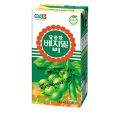 베지밀 달콤한 비 두유, 190ml, 32개