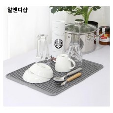 주방식기건조 물빠짐홈 실리콘트레이 식기건조기 배수건조트레이, 그레이