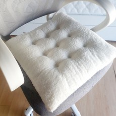리빙밸류 푹신한 양털 양모 극세사 의자 방석 쿠션 두꺼운 식탁 벤치 사무실의자 큰방석
