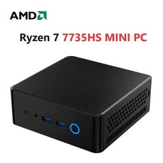 SZBOX 데스크탑 게임용 컴퓨터 AMD Ryzen 7 7735HS 미니 PC 윈도우 11 DDR5 4800Mhz SODIMM 2 NVME SSD PCle 4.0 WIFI