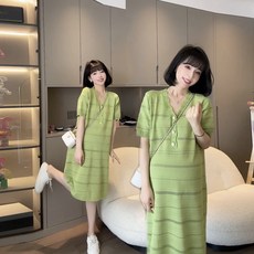 임부복 라임 소다 임신기 코디/여름과 수유 아이스 원피스