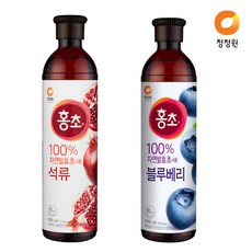 청정원 홍초 석류900ml x1개+블루베리 900ml x1개, 개
