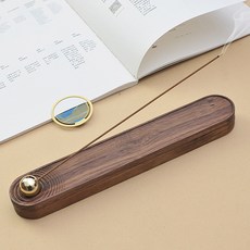 가정용 실내 향로 제사 향 호두 나무 라인