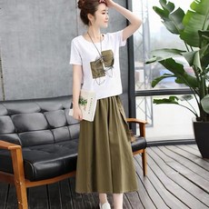 린넨스커트세트