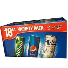 롯데칠성음료 롯데칠성 탄산버라이어티팩250ml X 18입 밀키스외, 18개입, 250ml