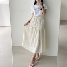 펀칭레이스스커트