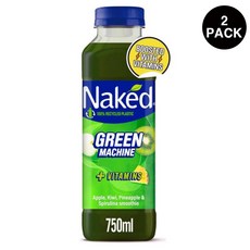 Naked Green Machine Vitamins 네이키드 그린 머신 과일 야채 주스 에너지 음료 750ml X 2팩, 1개