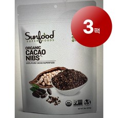 Sunfood 선푸드 카카오 닙스, 3개, 113g