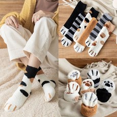 노블 무압박 임산부 발 시려움 고양이 수면양말 산모 양말, 2수면야옹-옐로우