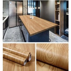 영업시간시트지 두꺼운 나뭇결 장식 가구 방수 비닐 벽 스티커 자체 접착 PVC 벽지, 30cmX4m, Deep silk wood