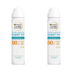 Garnier Ambre 가르니에 오버 메이크업 슈퍼 UV 프로텍션 썬스프레이 미스트 SPF50 75ml 2팩, 2개