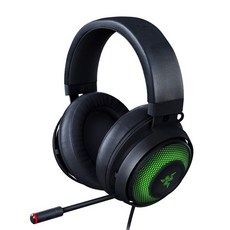 Razer Kraken Ultimate RGB USB 게임용 헤드셋 : THX 7.1 공간 서라운드 사운드-크로마 RGB 조명-접이식 액티브 노