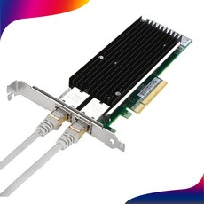 이지넷유비쿼터스 NEXT-540CP-10G PCI-Express Dual CopperPort 듀얼 RJ-45 서버용 랜카드 무소음 방열판