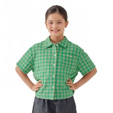 커버낫 COVERNAT KIDS 체크 셔링 블라우스 그린 CK2502SS65GN 442078